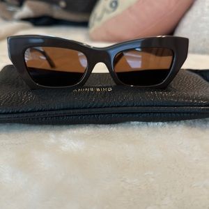 Anine Bing SONOMA SUNGLASSES IN BROWN